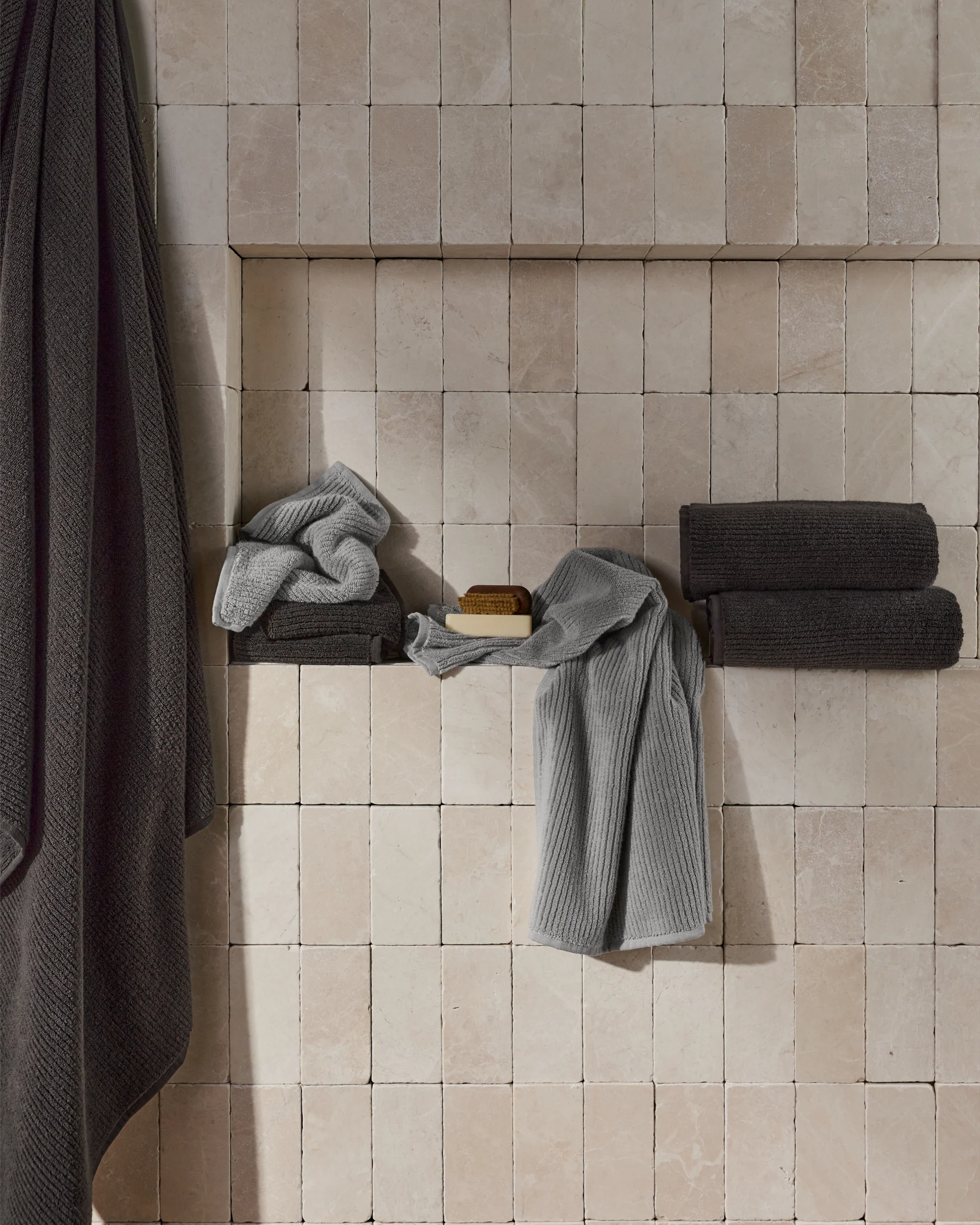 6+6 Soft Rib Bath Bundle - Onyx - Image 4