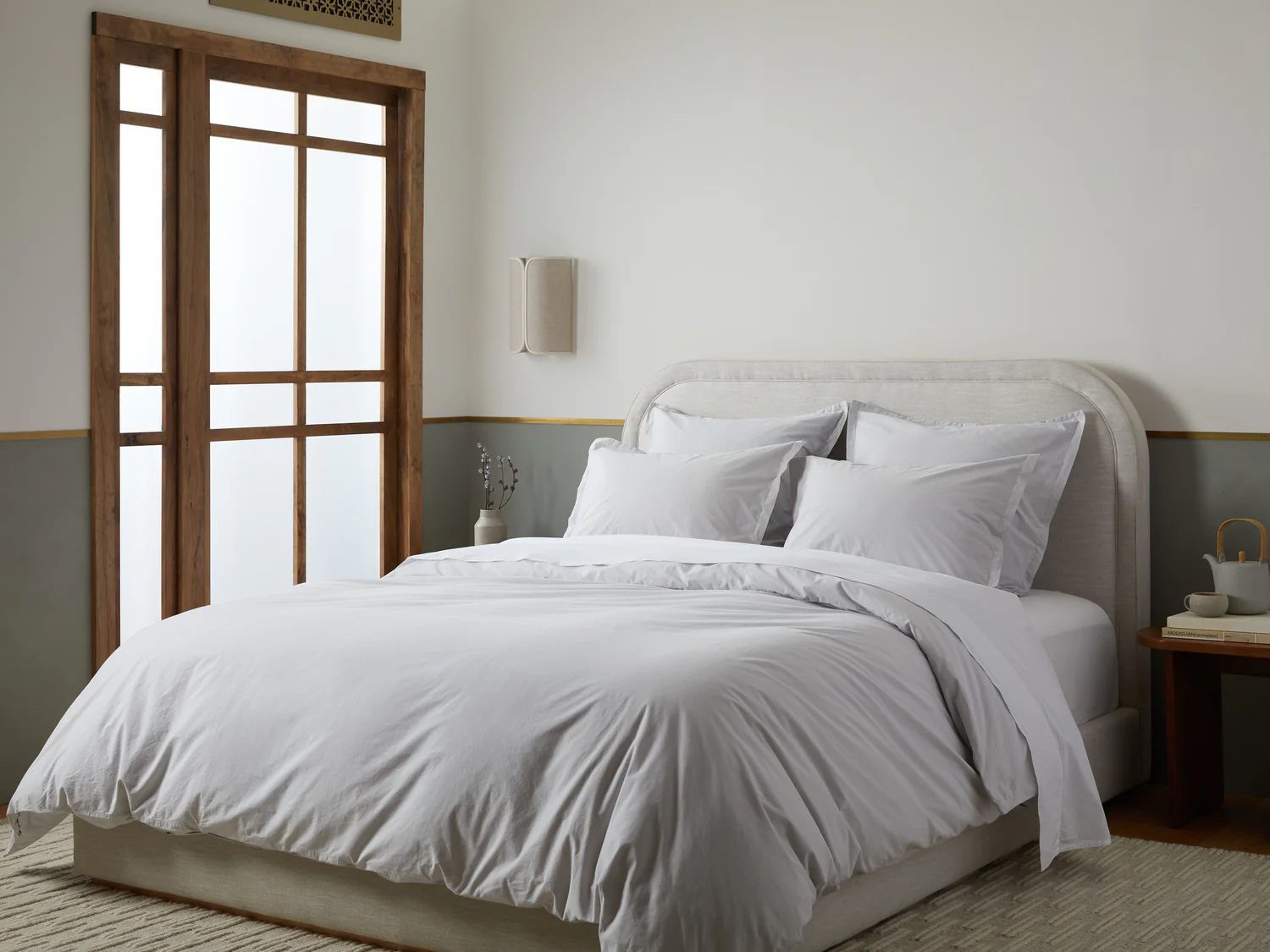 Brushed Cotton Bed Set - FINAL SALE (Mist) - Image 3