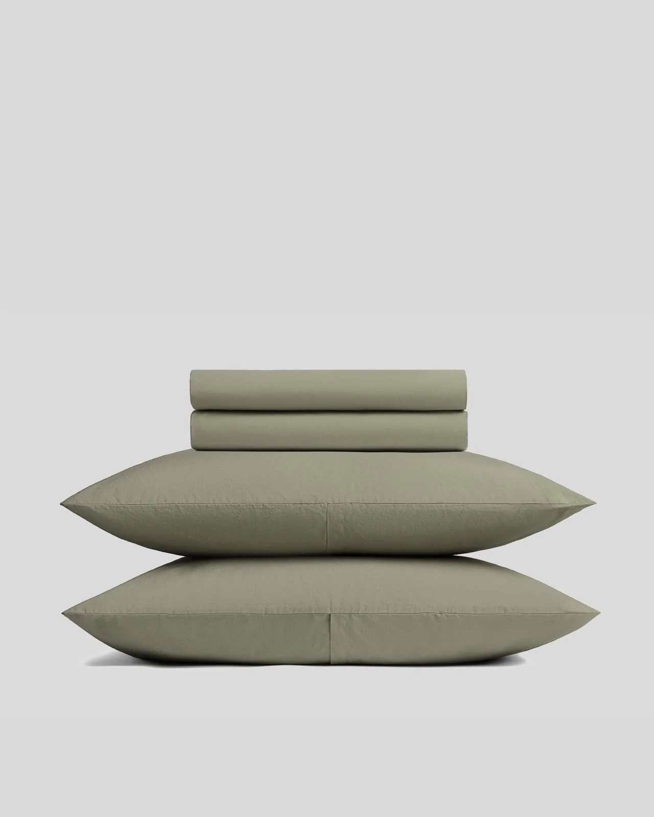 Brushed Cotton Sheet Set - Moss K/CK