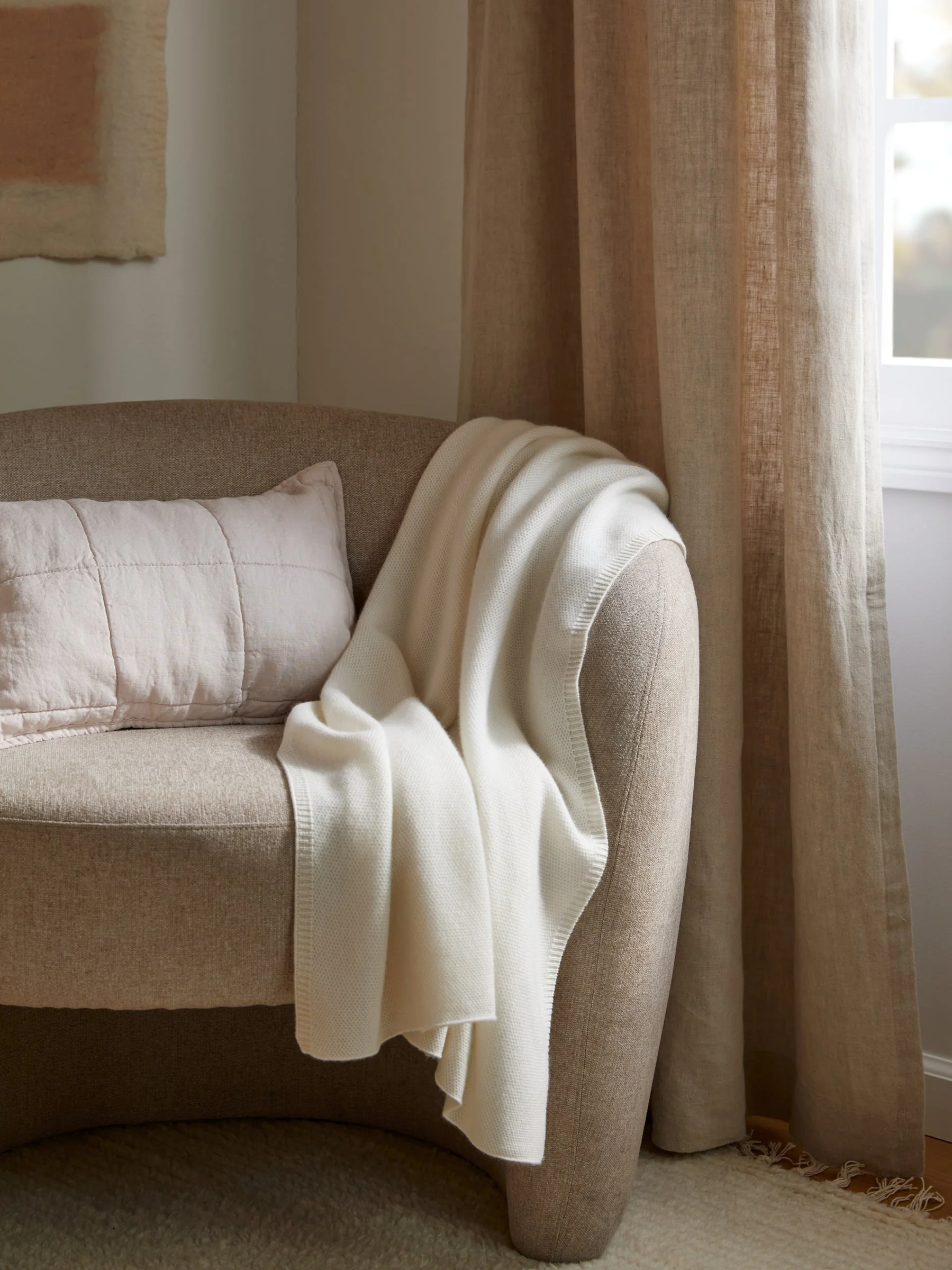 Cashmere Baby Blanket (Ivory) - Image 2
