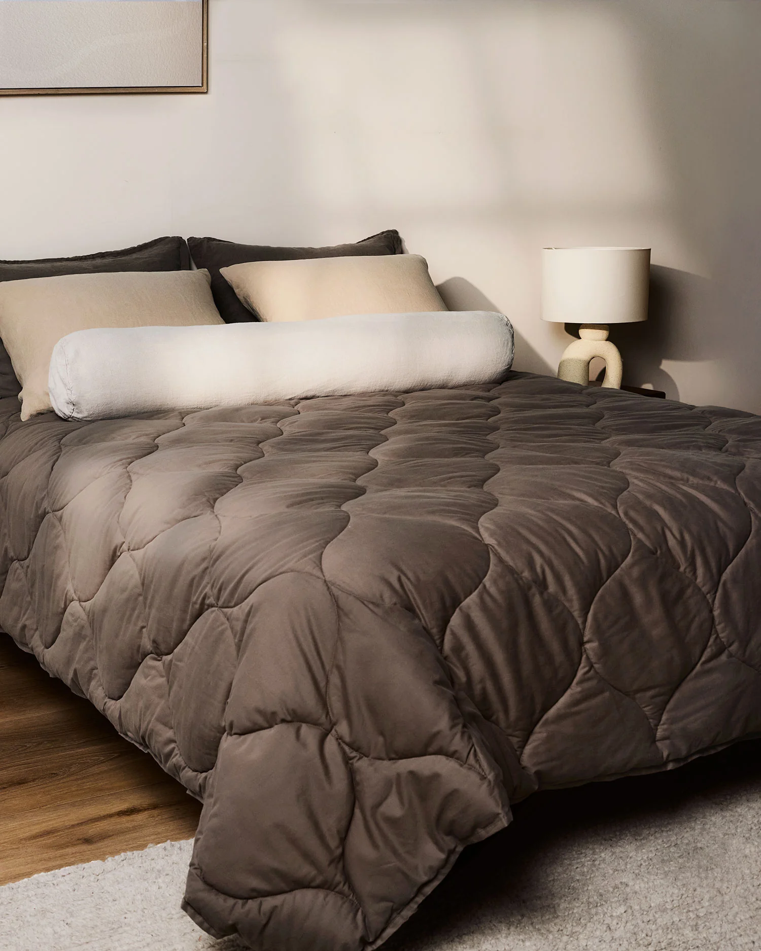 Cotton Drift Comforter (Warm Grey) - Image 2
