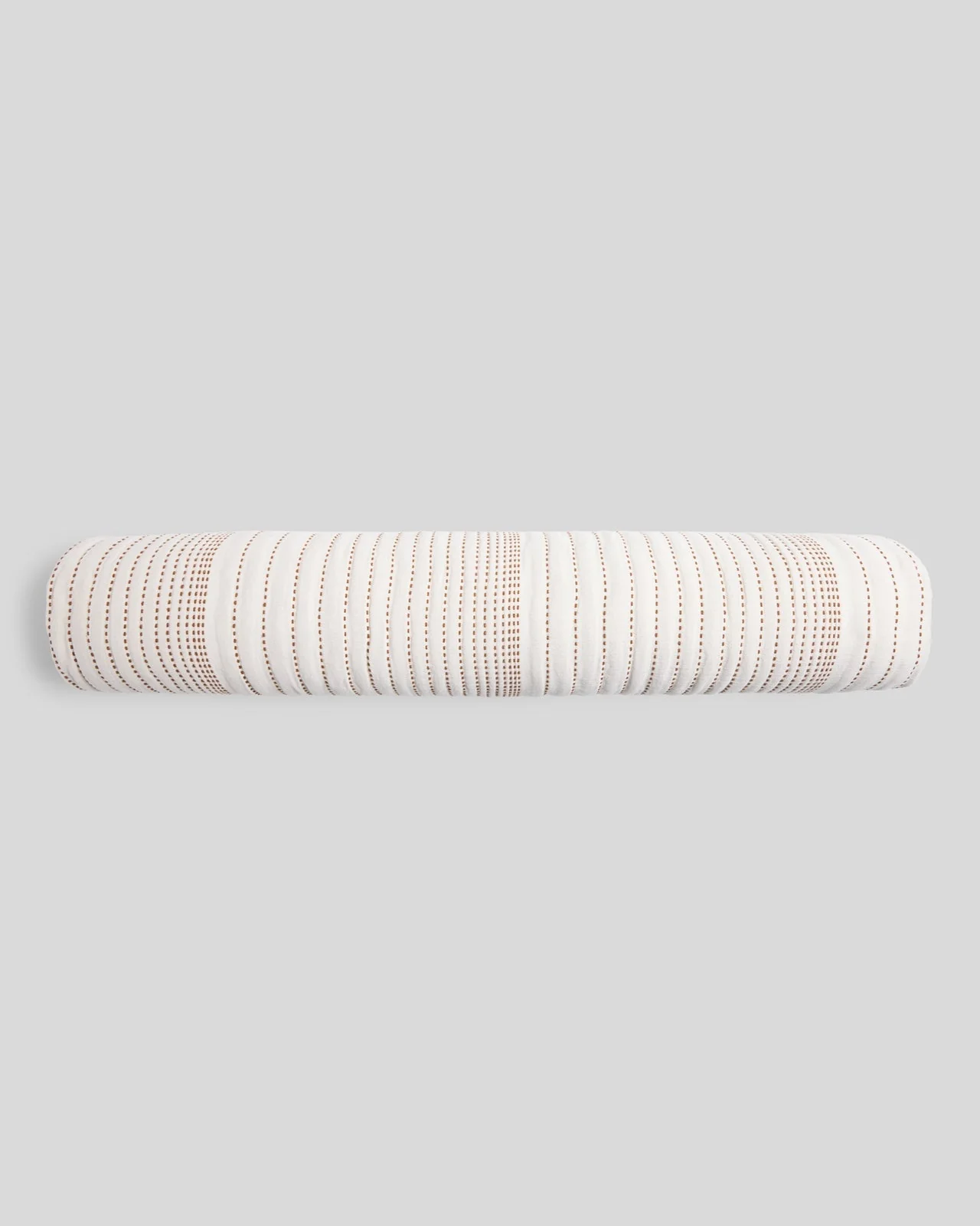 Hand Stitched Bolster Pillow Cover (Cream and Tobacco)