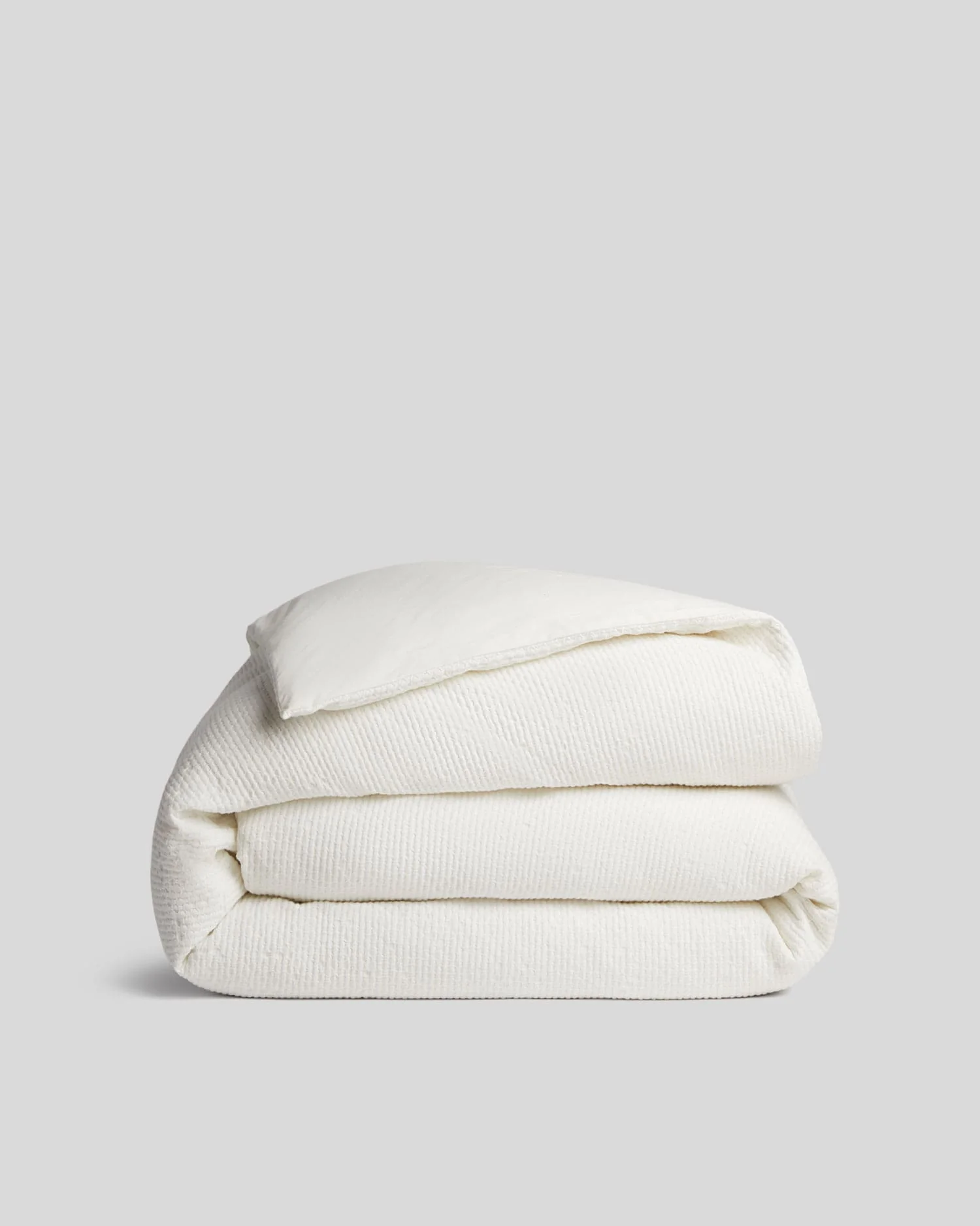 Lattice Cotton Duvet Cover (Cream)
