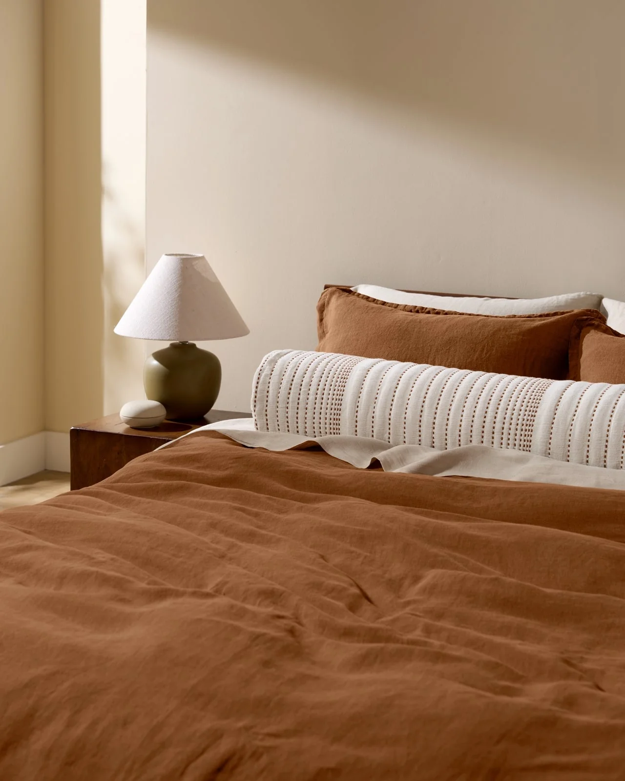 Linen Duvet Cover Set - Tobacco F/Q - Image 2