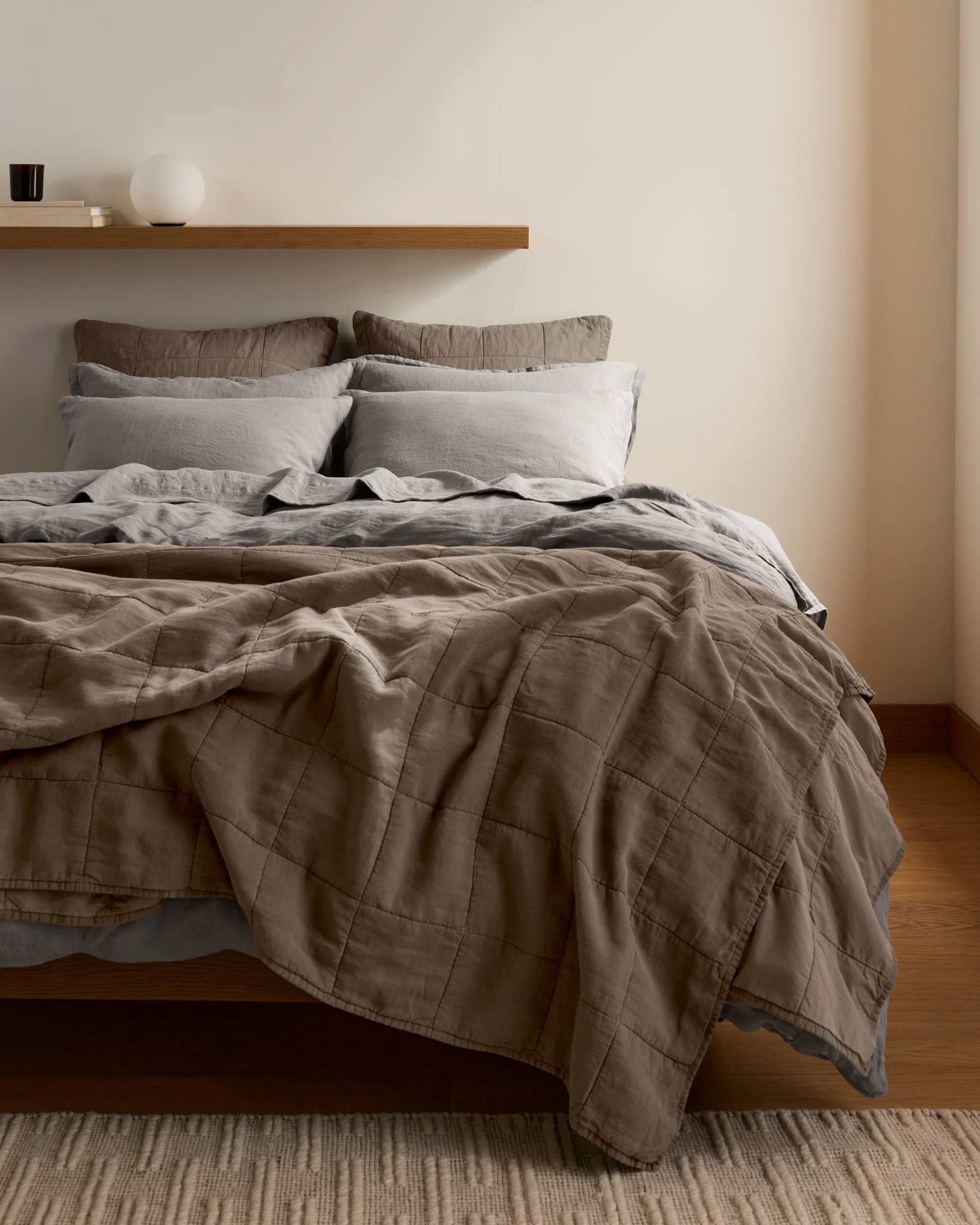 Linen Sheet Set - Pebble K/CK - Image 4