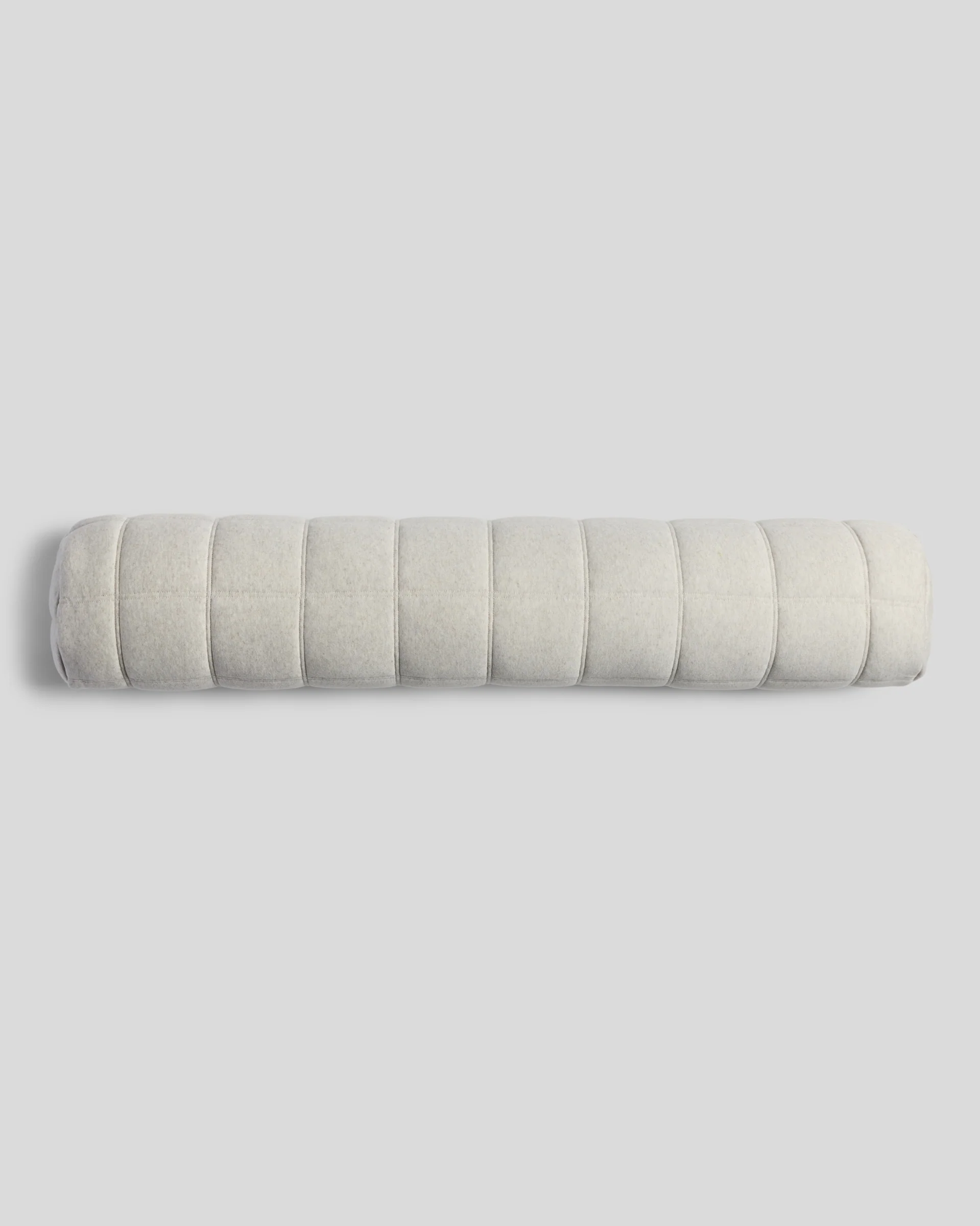 Linen Tencel Jersey Bolster Pillow Cover (Heathered Oatmeal)