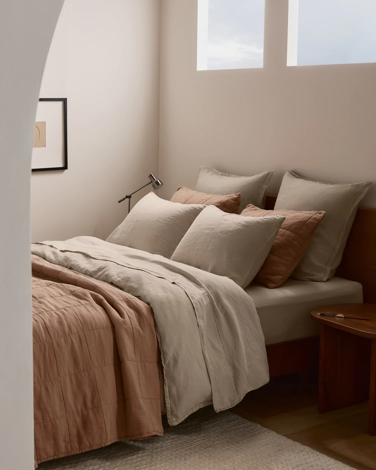 Linen Tencel Sheet Set - Bone K/CK - Image 5