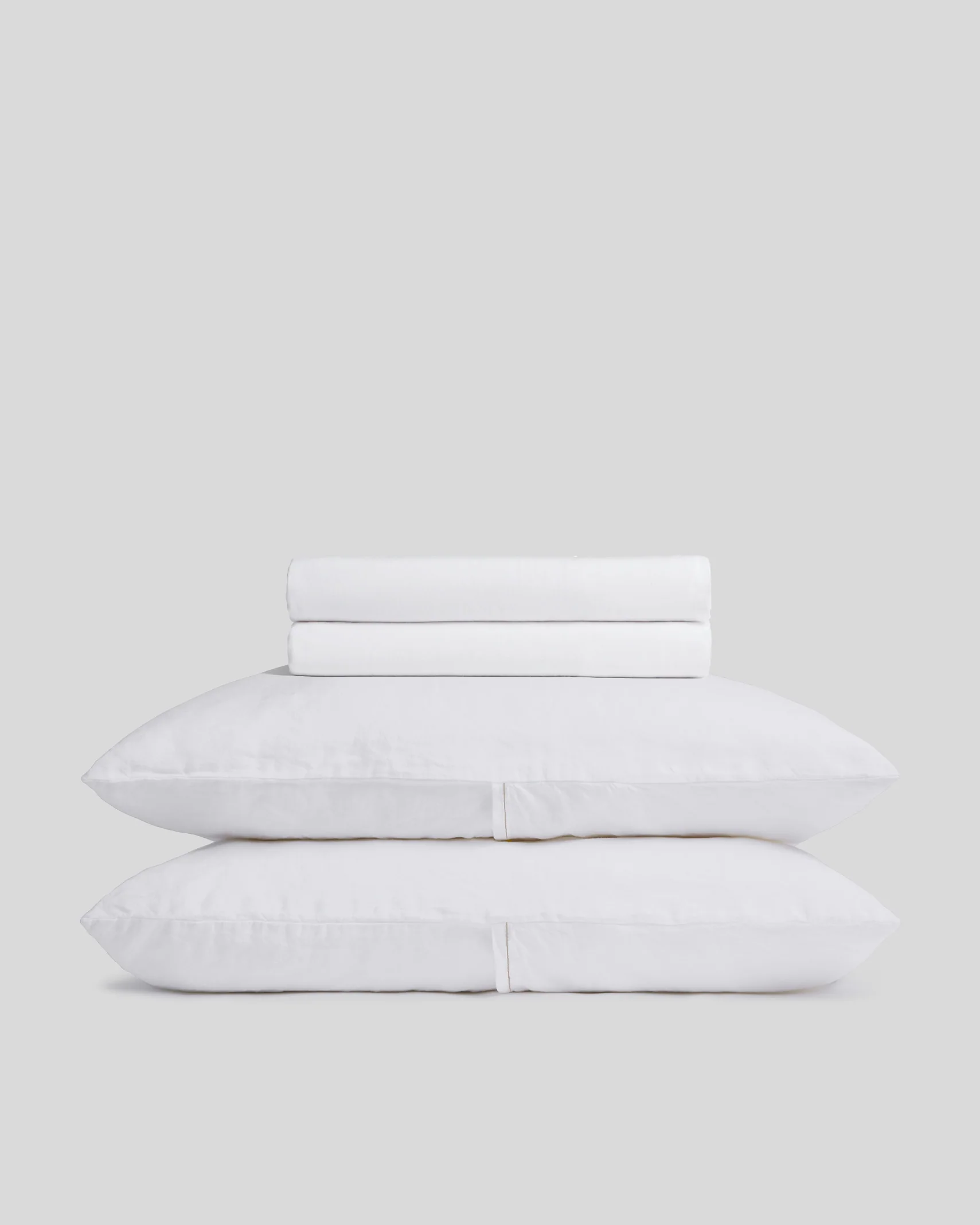 Linen Tencel Sheet Set - White K/CK