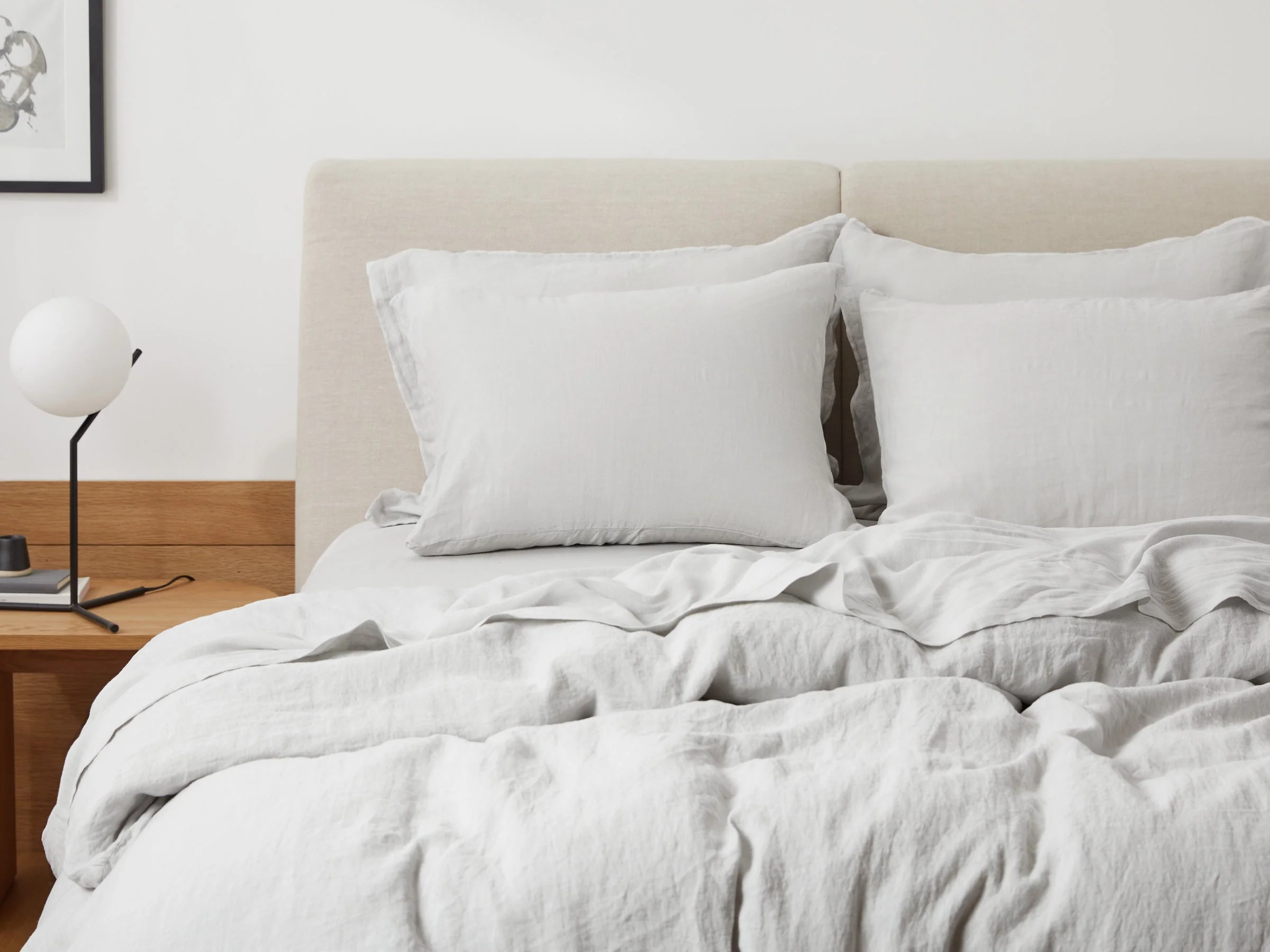 Linen Top Sheet - Fog - FINAL SALE - Image 2