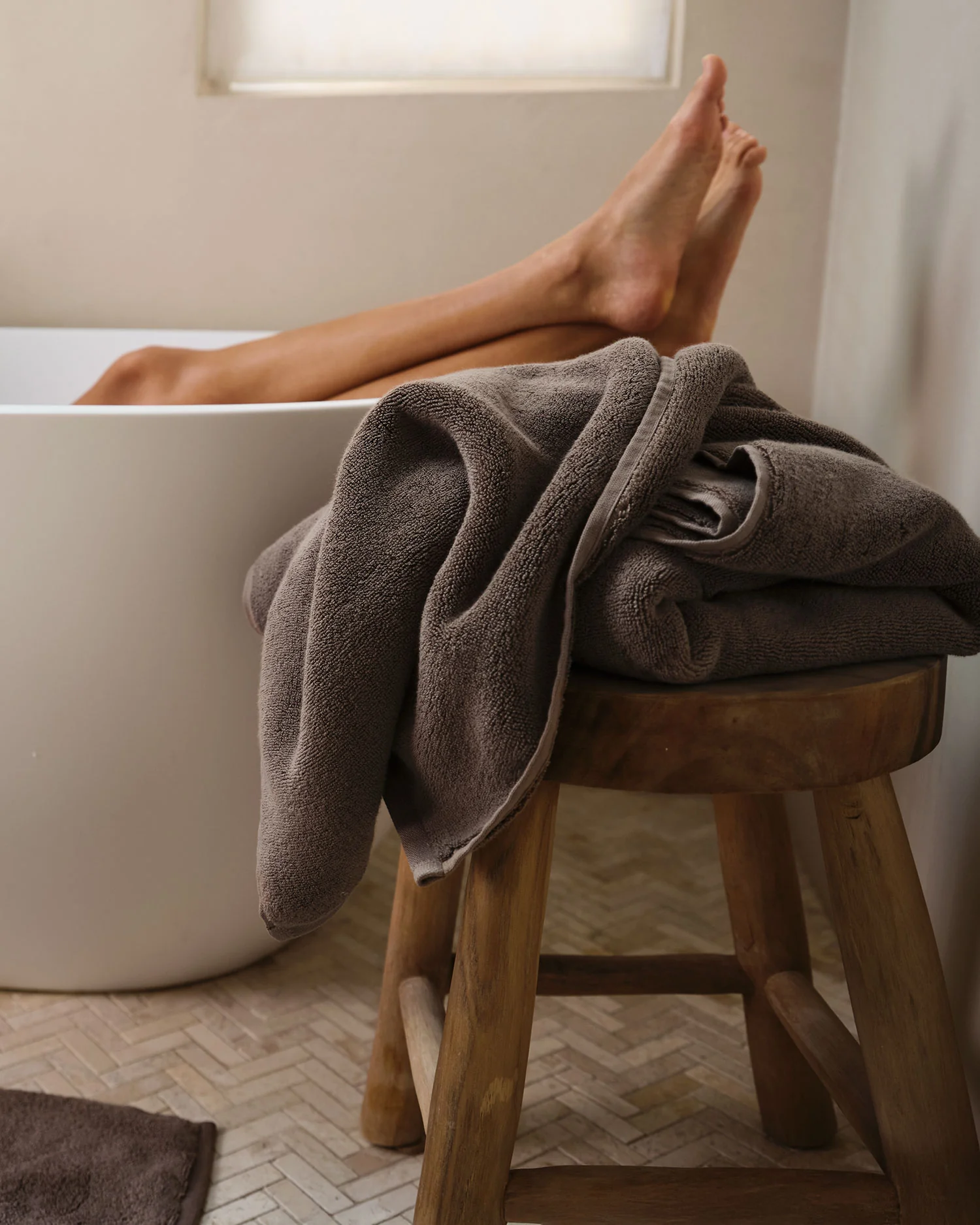 Organic Plush Towels (Warm Grey) - Image 2