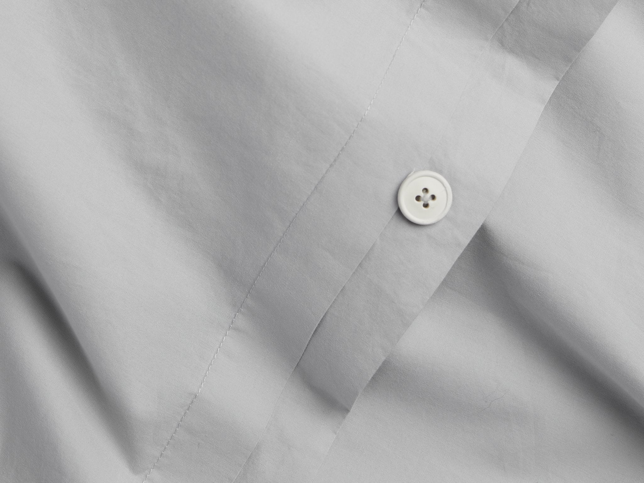 Percale Duvet Cover - FINAL SALE (Light Grey) - Image 3