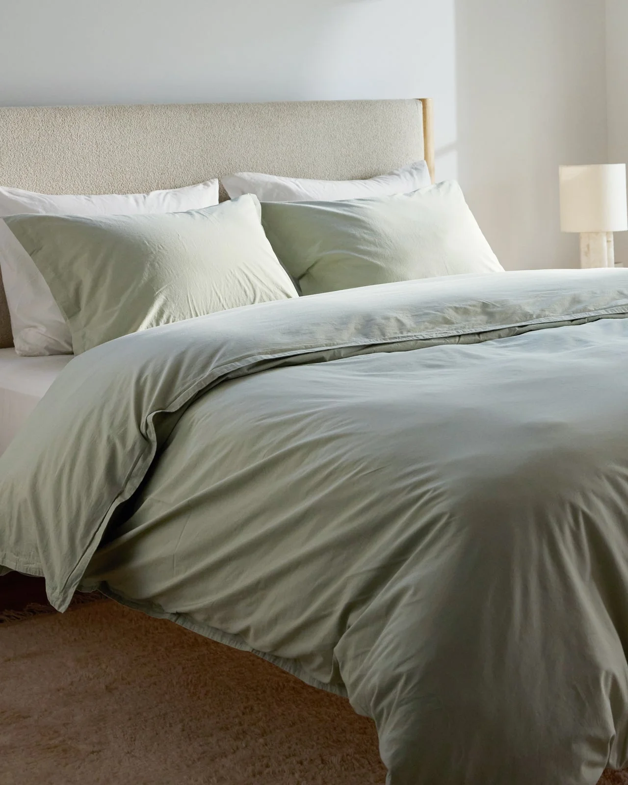 Percale Duvet Cover - FINAL SALE (Sage) - Image 2