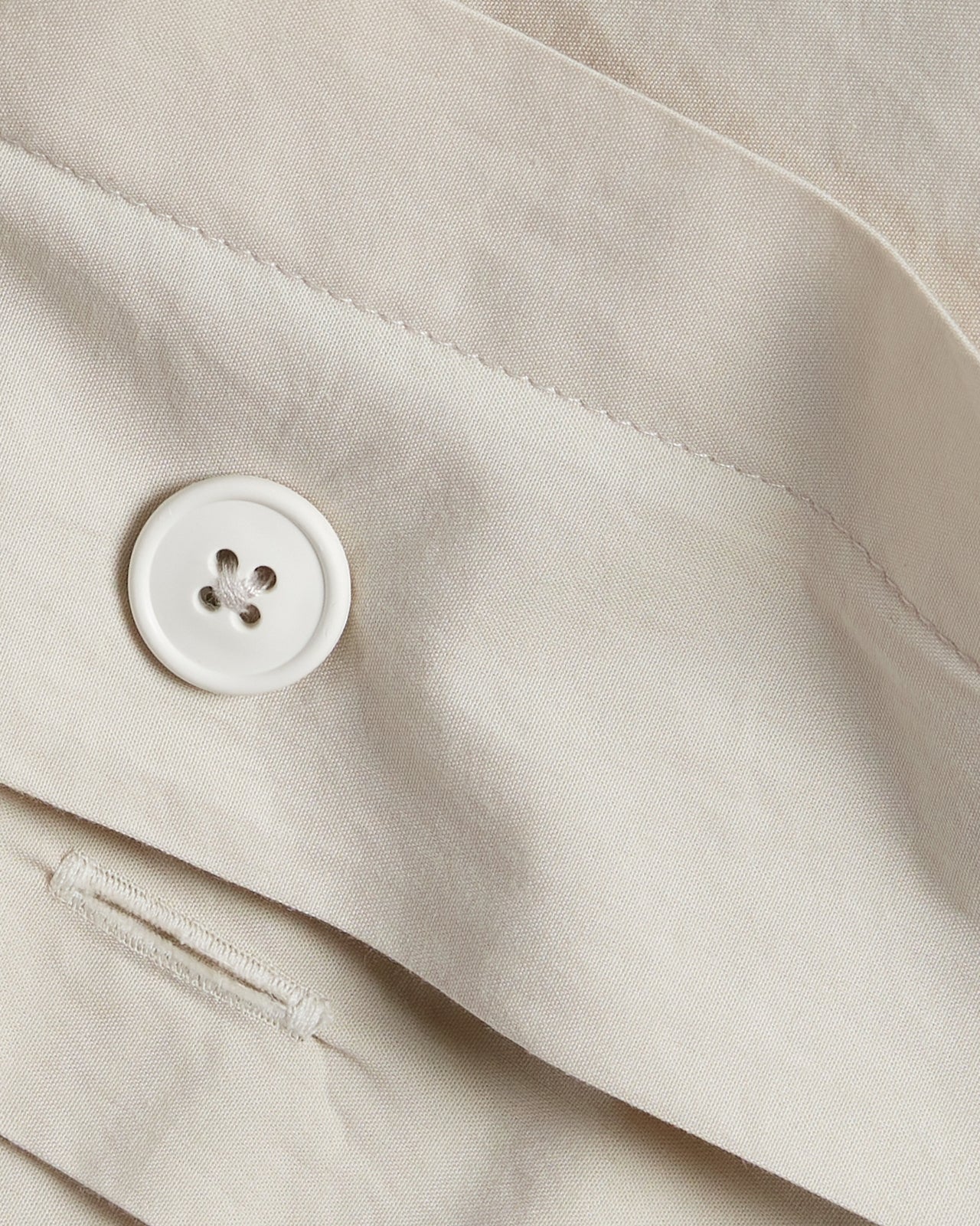 Percale Duvet Cover Set - Bone K/CK - Image 3