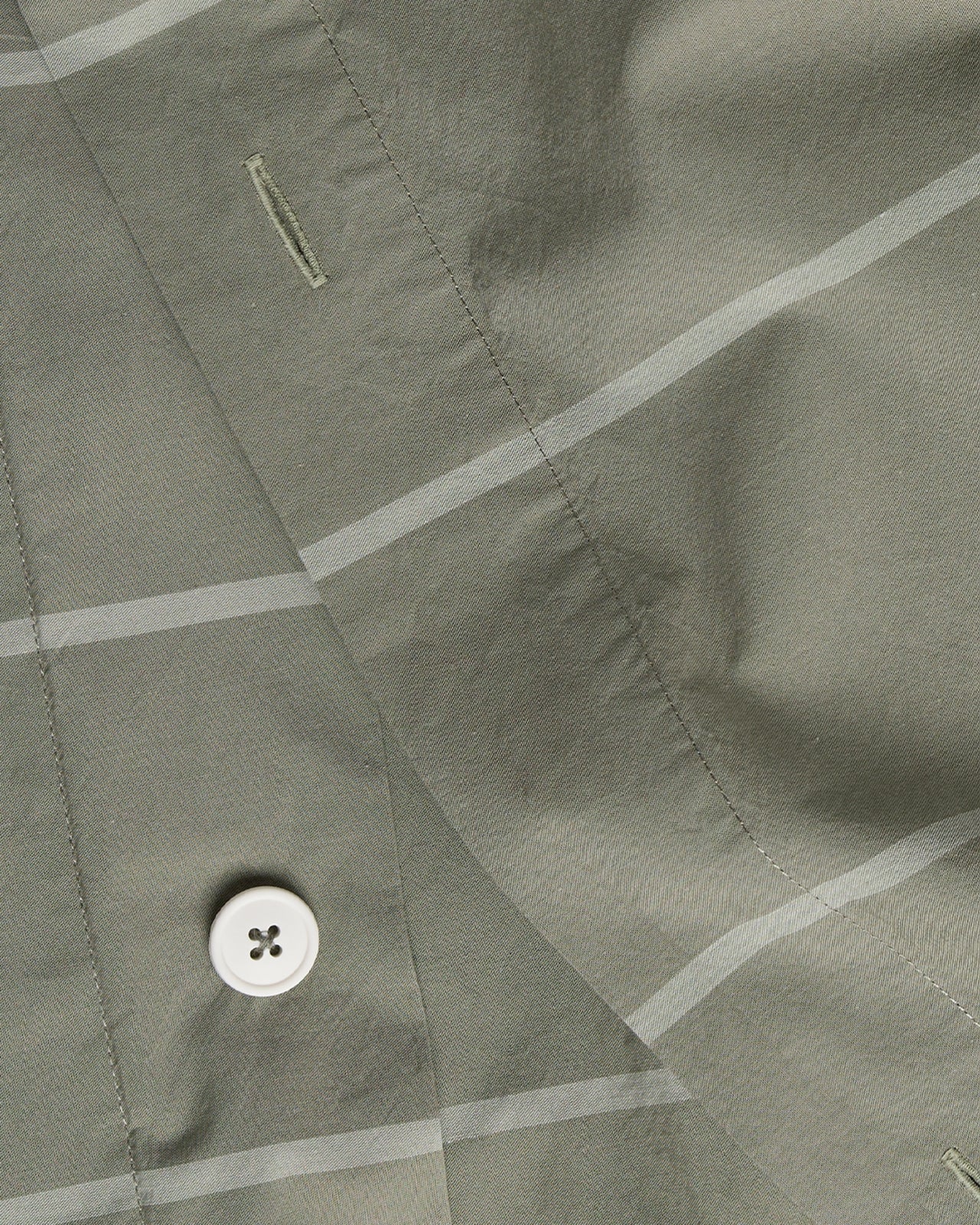 Percale Duvet Cover Set - Moss Stripe TW/XL - Image 3