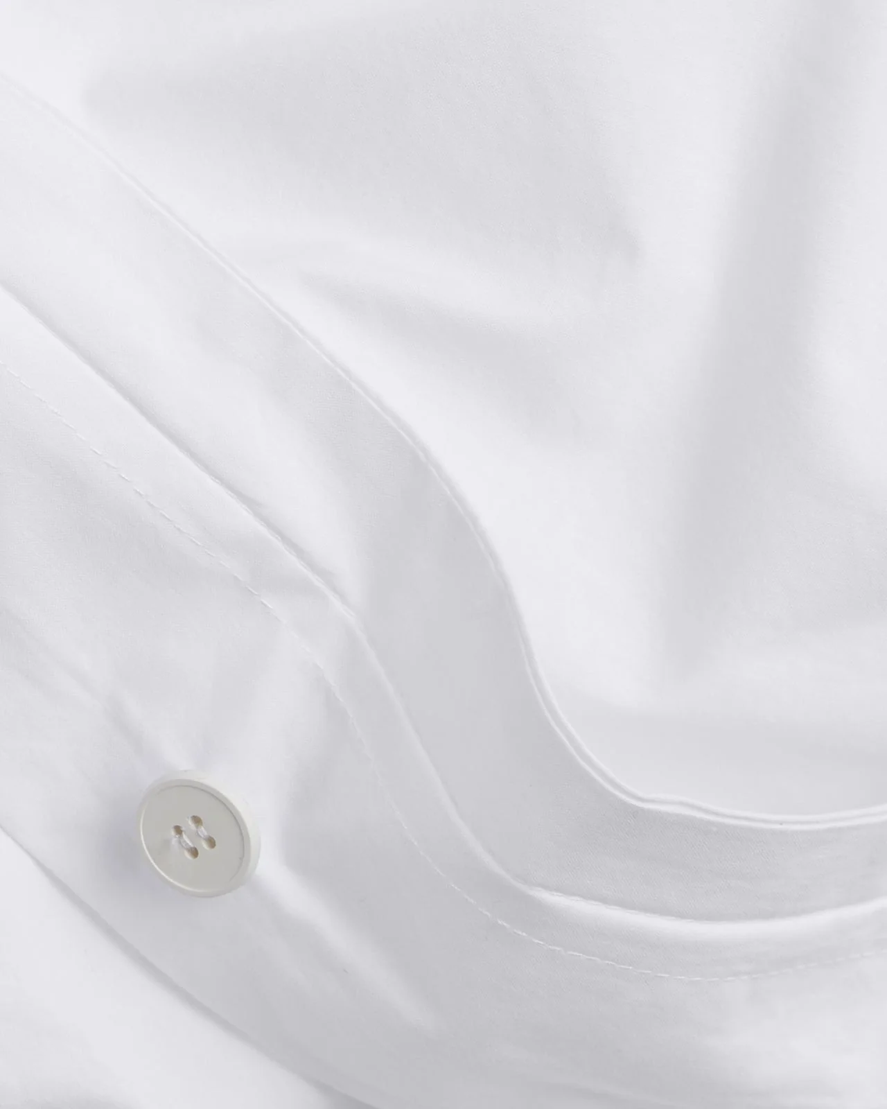Percale Duvet Cover Set - White F/Q - Image 3