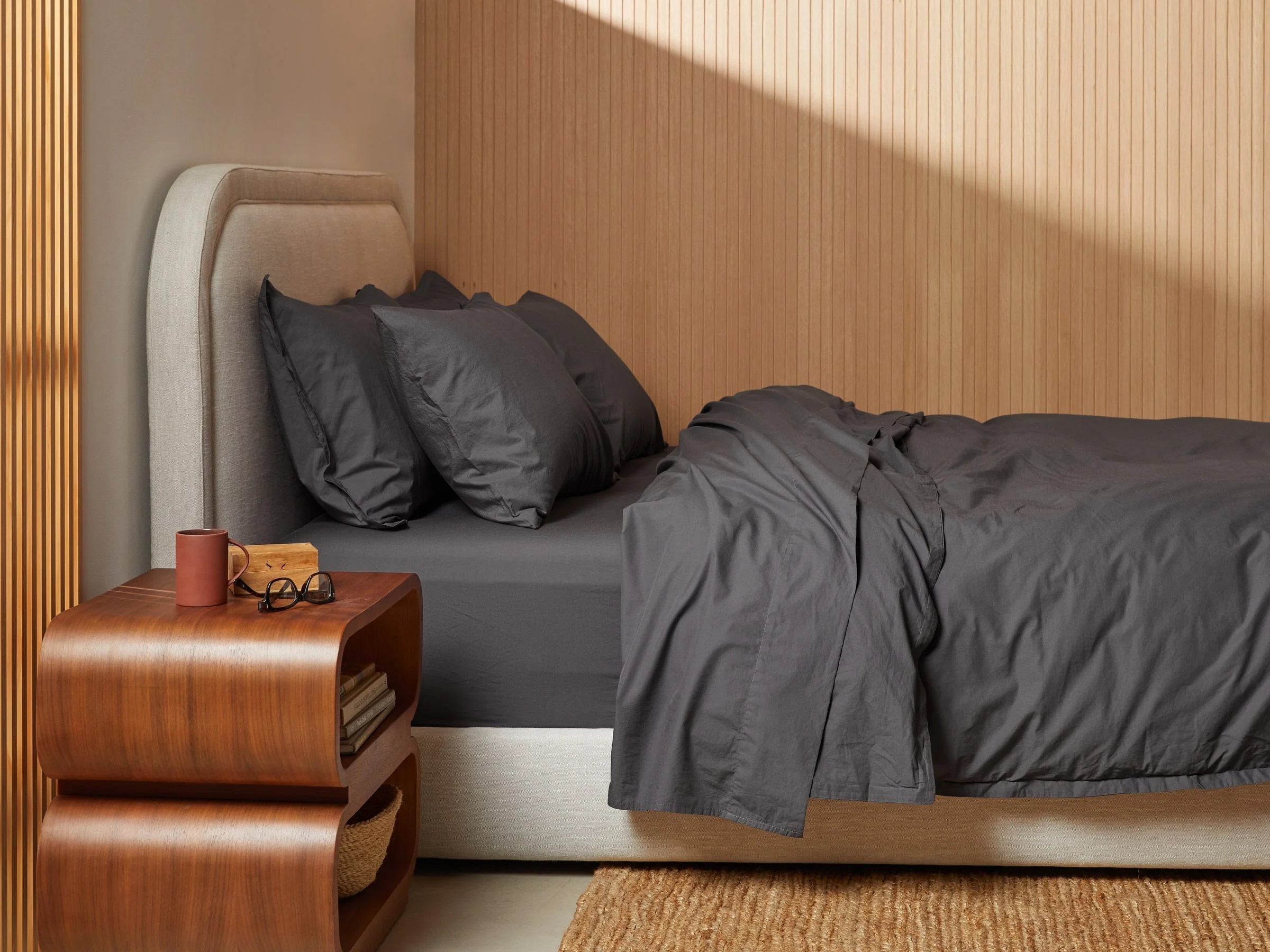 Percale Duvet Cover (Slate) - Image 2