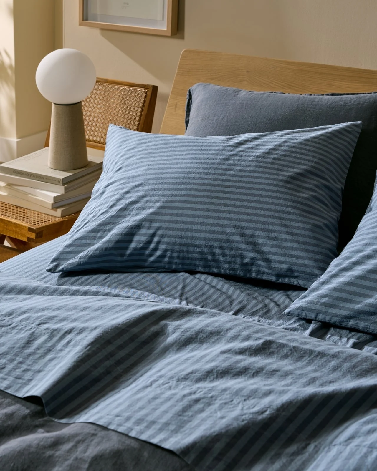 Percale Fitted Sheet (Dusk Stripe) - Image 4