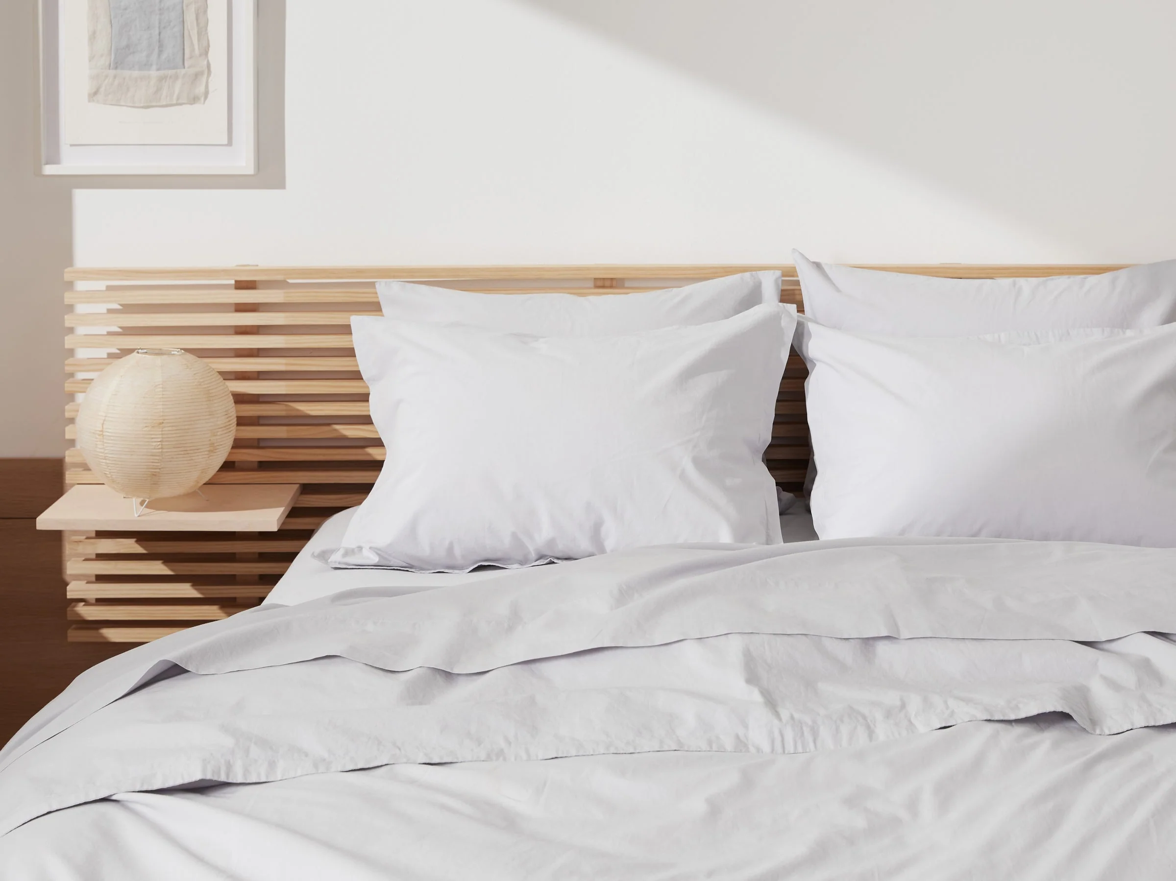 Percale Pillowcase Set - FINAL SALE (Light Grey) - Image 2