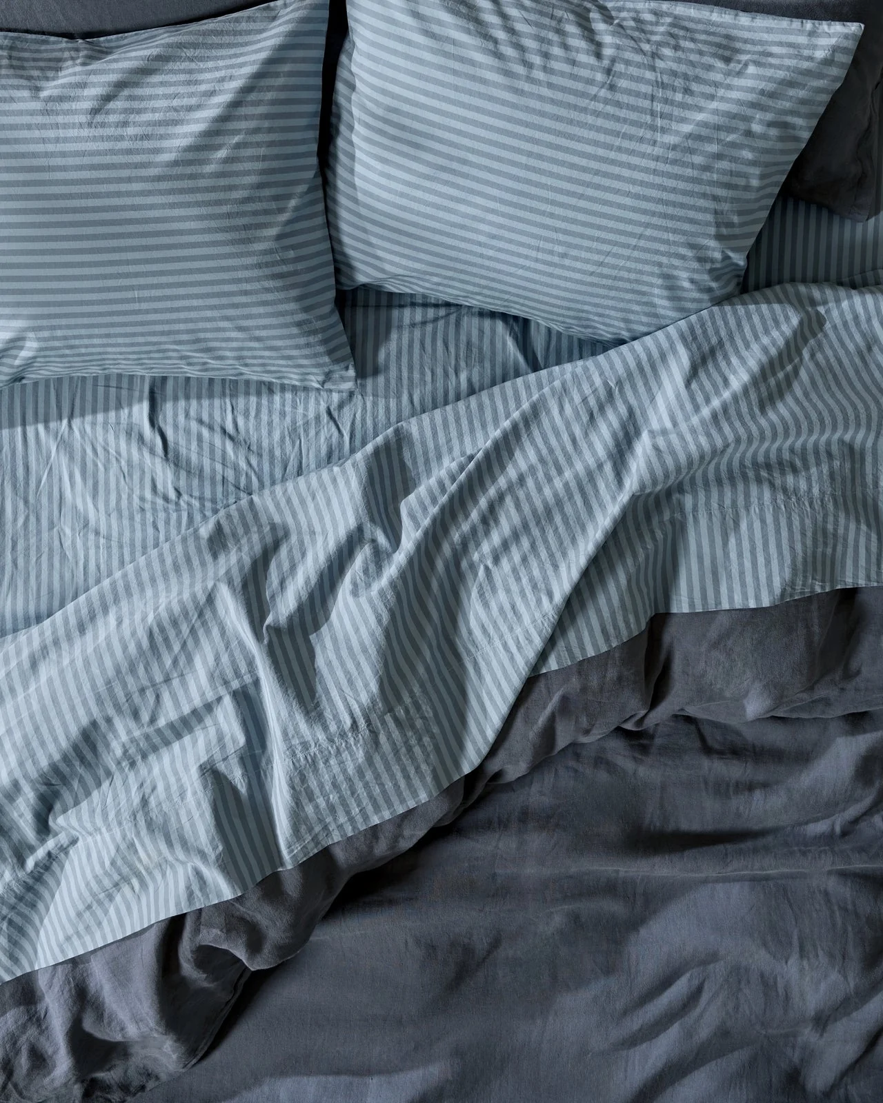 Percale Sheet Set - Dusk Stripe F/Q - Image 2