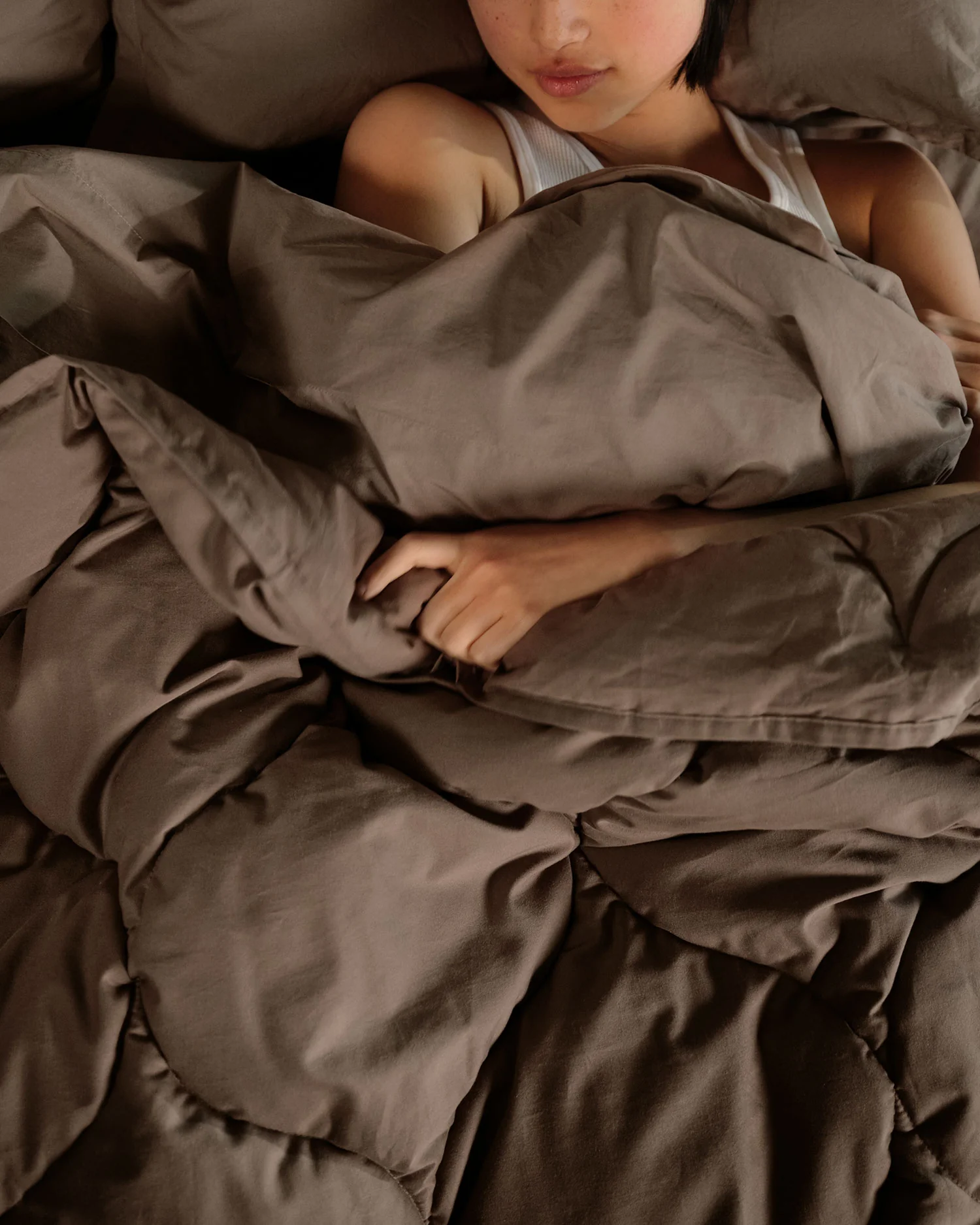 Percale Sheet Set - Warm Grey F/Q - Image 4