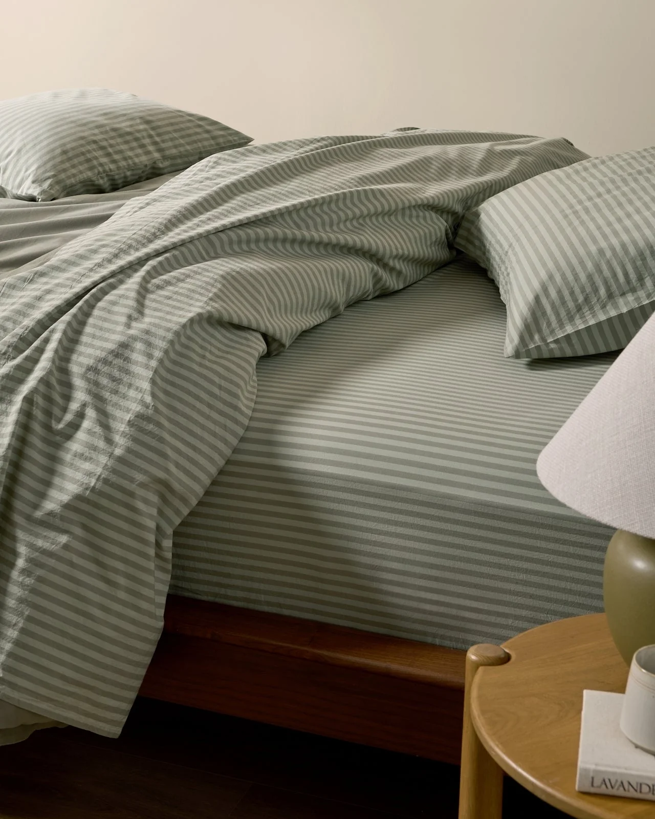Percale Top Sheet (Moss Stripe) - Image 2