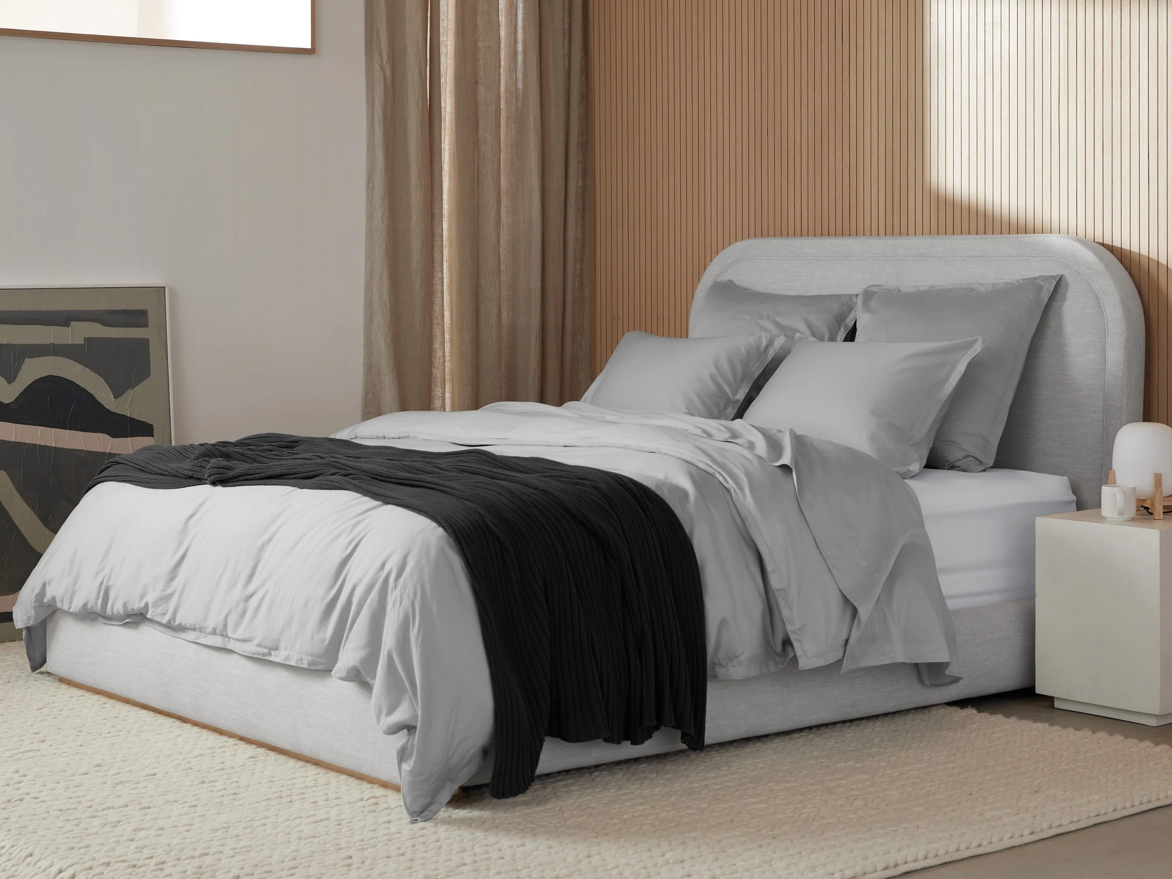 Sateen Euro Sham (Light Grey) - Image 2