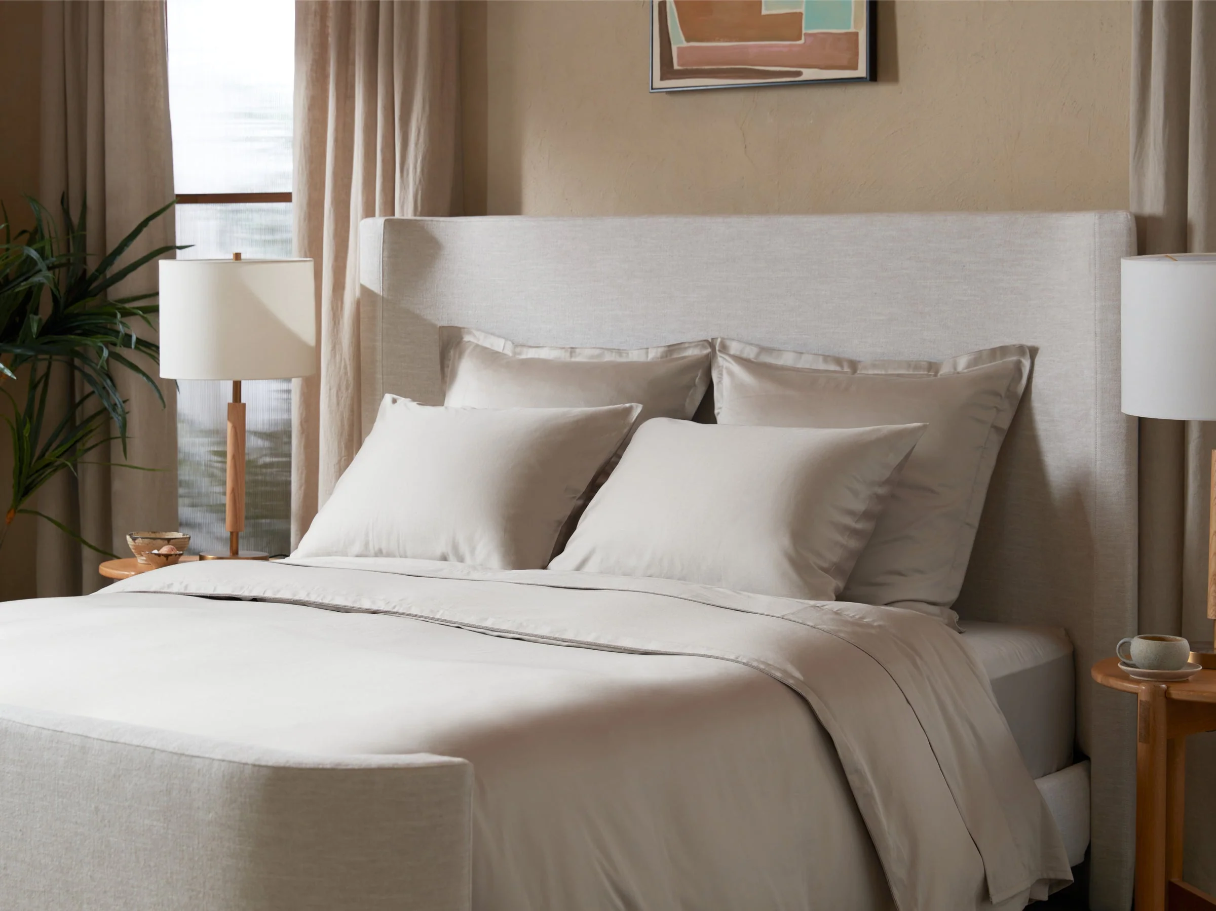 Sateen Venice Set - Bone F/Q - Image 2